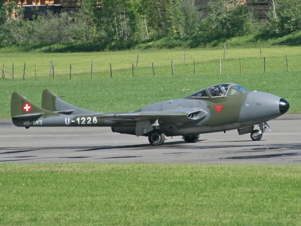 De Havilland DH-115 Vampire T55 U-1228 HB-RVJ of Flying Museum Altenrhein